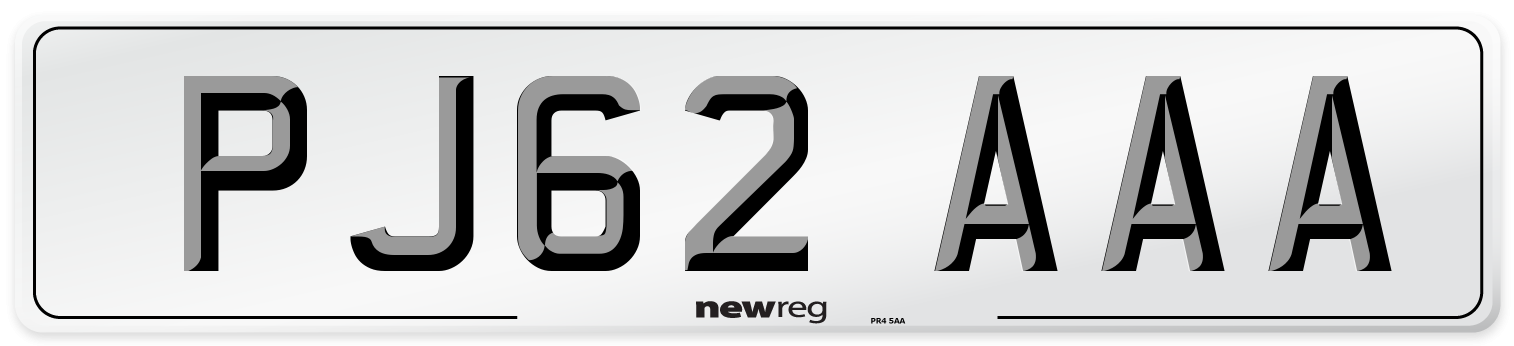 PJ62 AAA Number Plate from New Reg